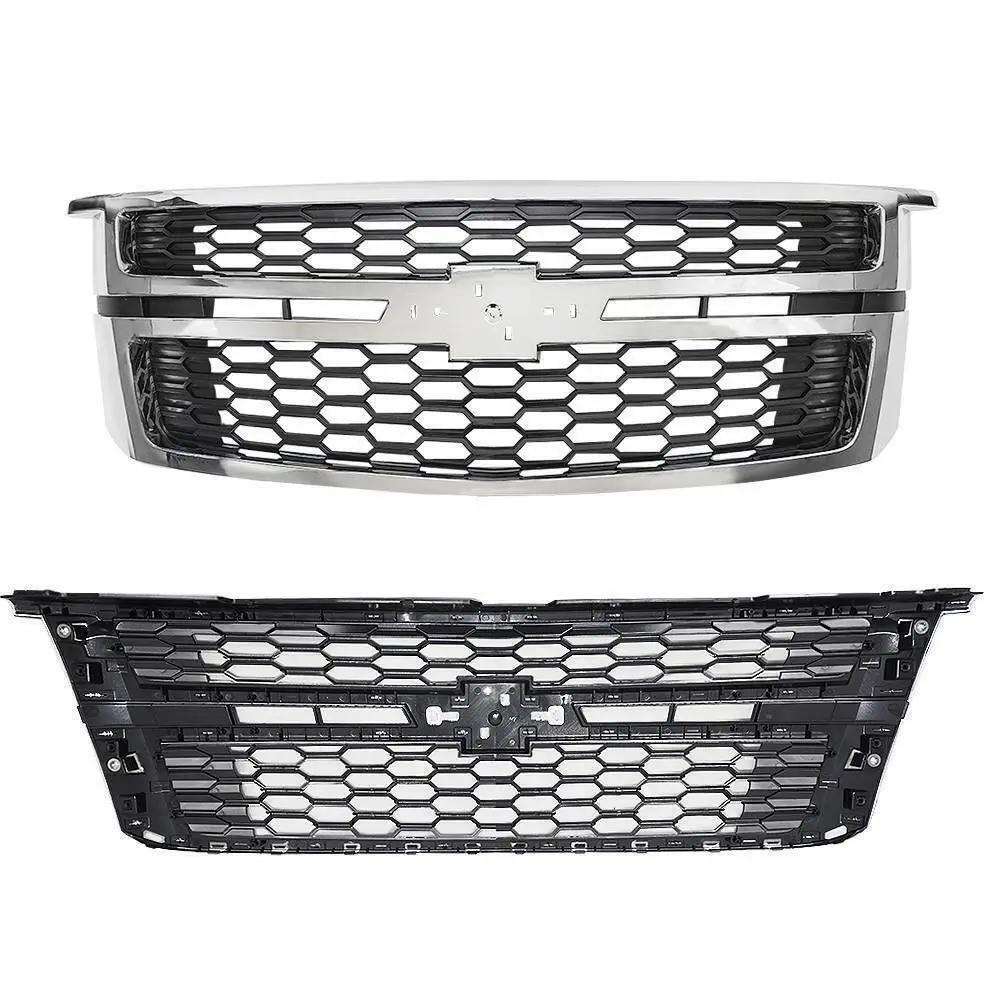 Chrome Trim Front Grille Bumper Grill for 15-20 Chevrolet Tahoe Suburban LS LT