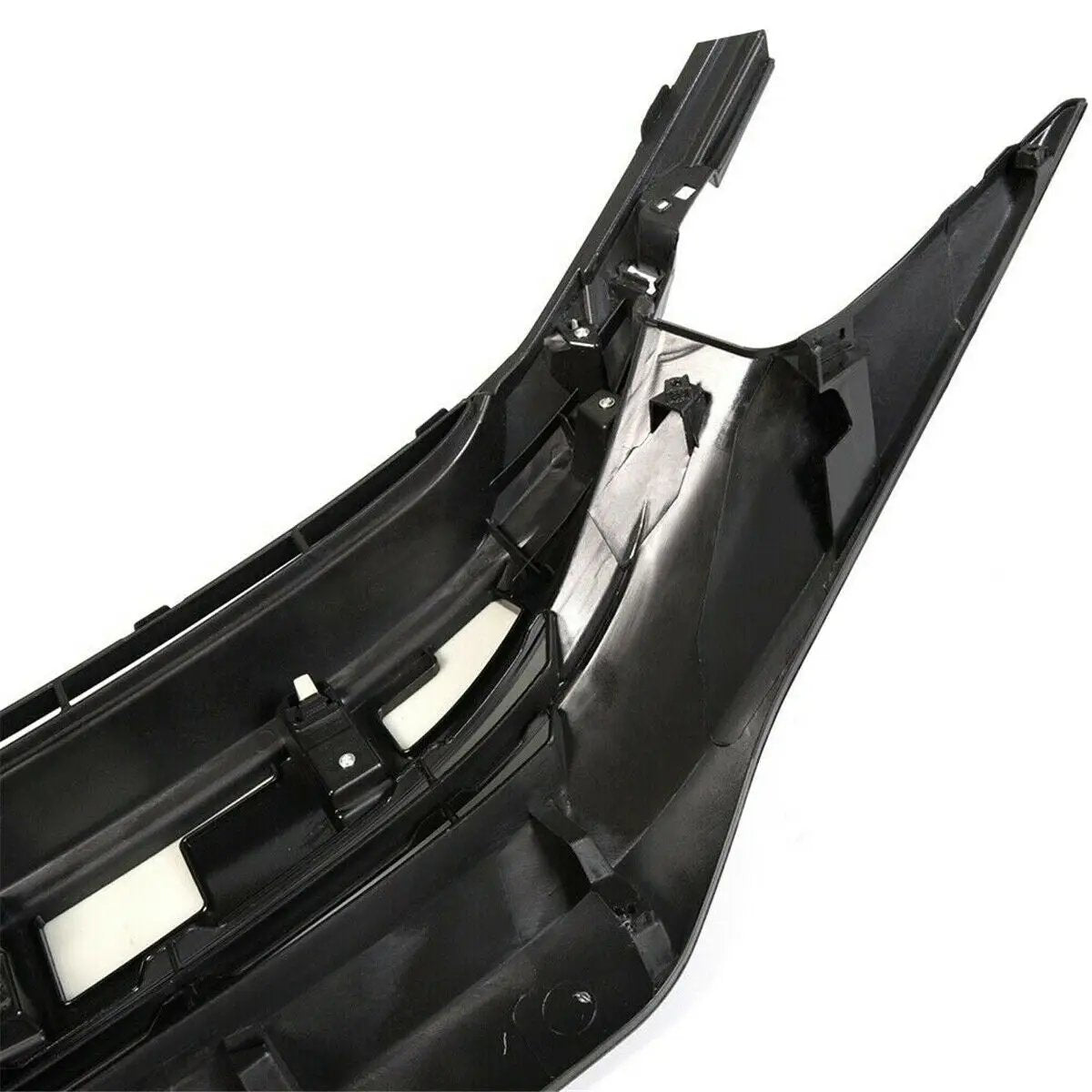 Gloss Black Front Bumper Grill Grille w/Chrome Emblem for 16-18 Honda Civic