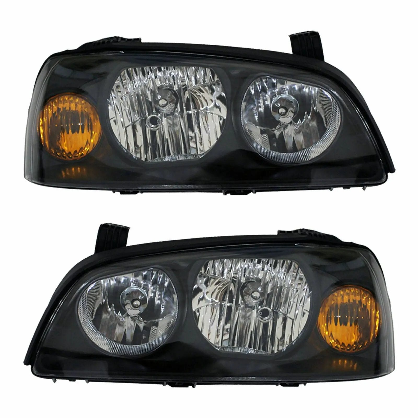 Black Halogen Headlights Headlamps w/o Bulbs for 2004-2006 Hyundai Elantra