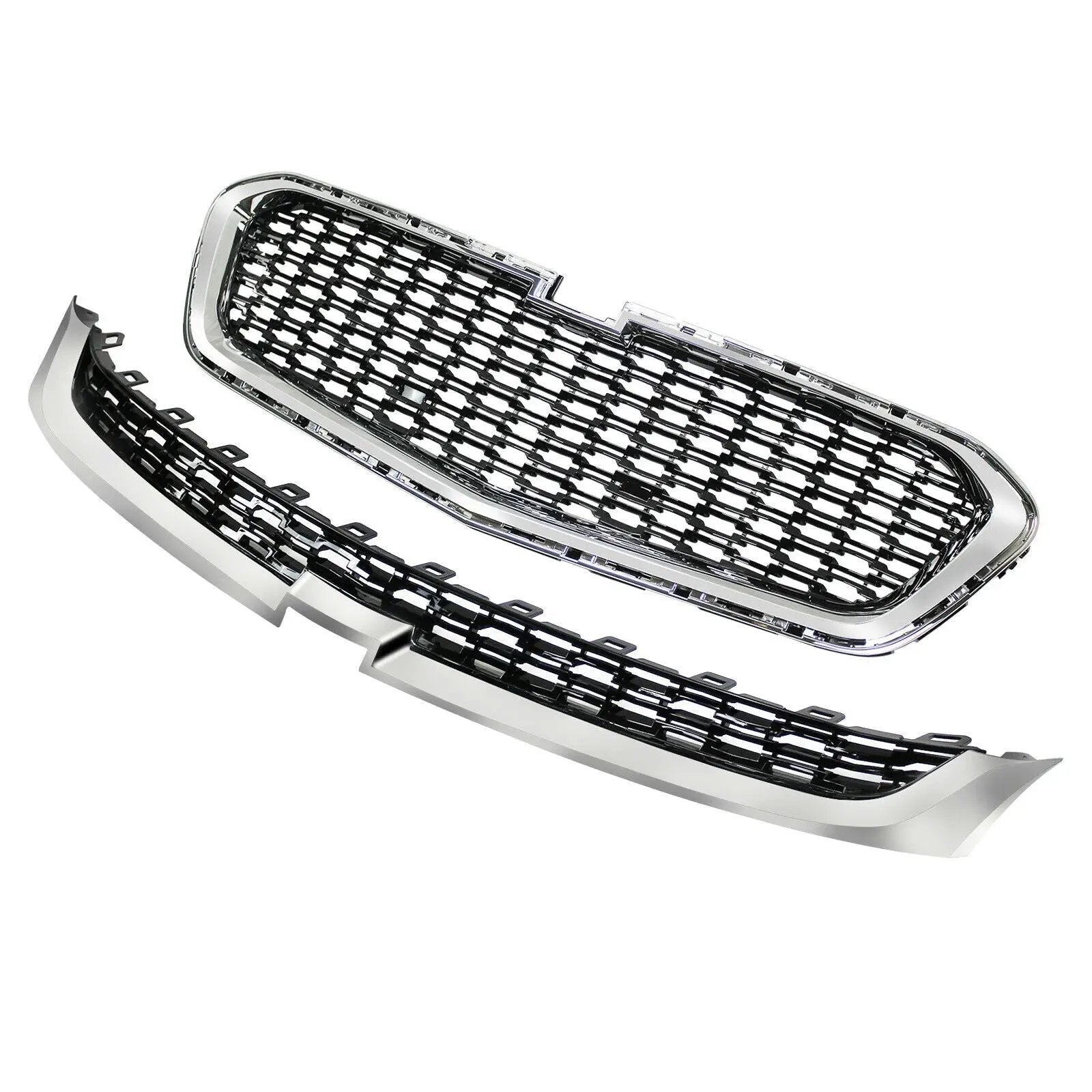 Chrome Front Upper & Center Grille Grill for 2014-2015 Chevrolet Malibu