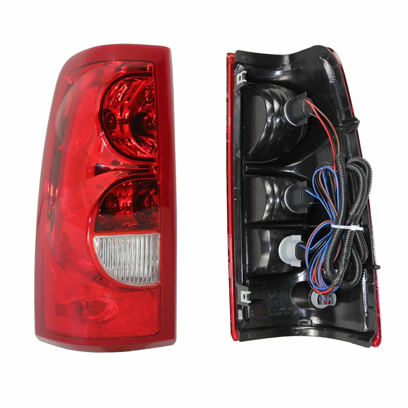 Tail Lights Brake Lamps w/Bulbs for 03-06 Chevy Silverado 1500 2500 3500 HD