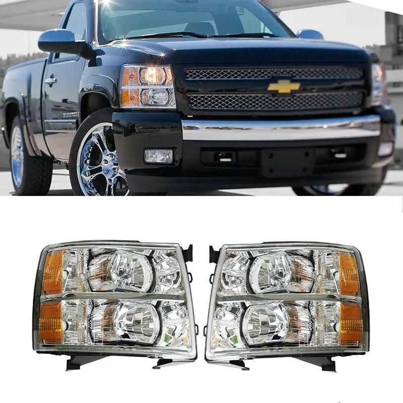 Housing Headlight Lamp w/o Bulbs for 07-13 Chevy Silverado 1500 2500 3500