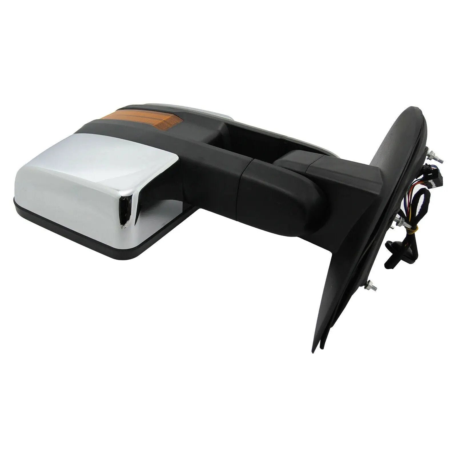 Chrome Tow Mirrors Power Heat Turn Signal for 14-18 Chevy Silverado 1500 2500