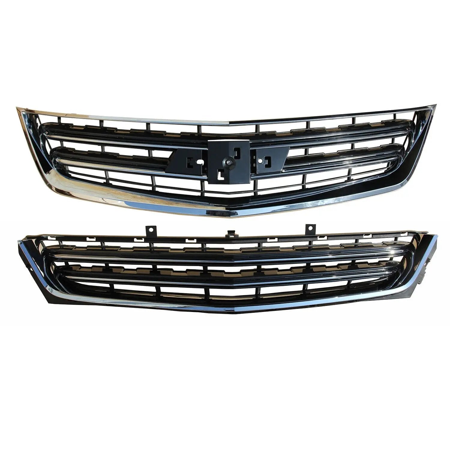 Front Upper Lower Grille Chrome Grill for 2014-2020 Chevrolet Impala Sedan